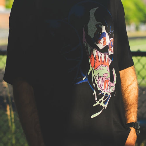Venom 1995 Spidey Eyes Vintage Washed Black T-Shirt