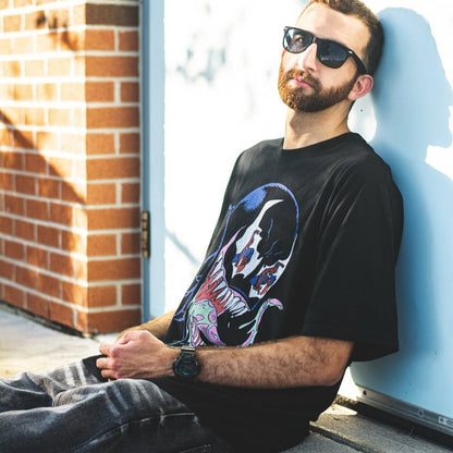 Venom 1995 Spidey Eyes Vintage Washed Black T-Shirt