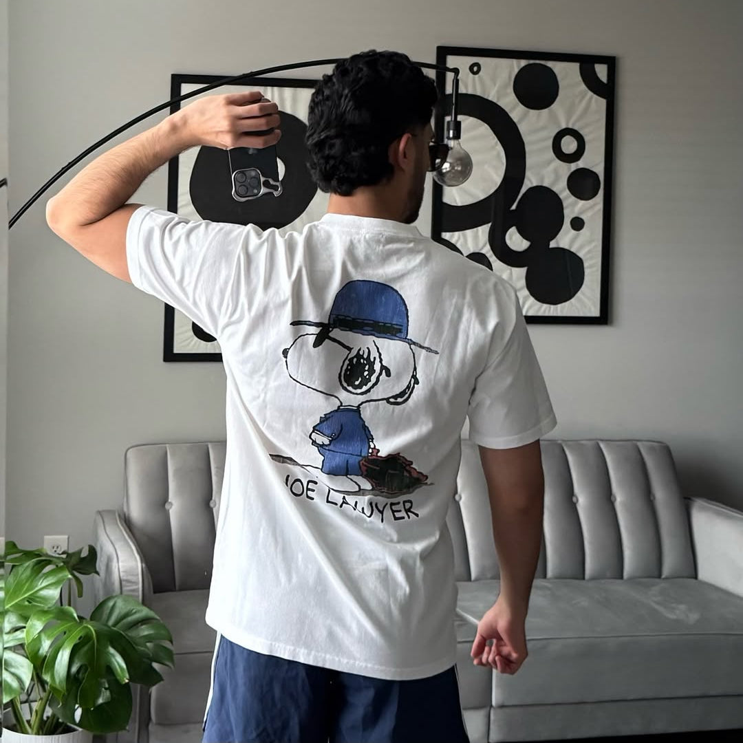 Rare Snoopy Joe Lawyer Washed White Tee