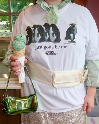 2001 'I Just Gotta Be Me' Rockhopper Nat Geo Rare Washed White T-Shirt