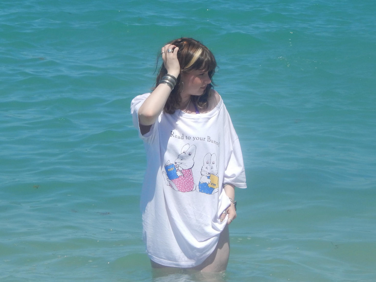 Rare Max And Ruby Reading Washed White Tee