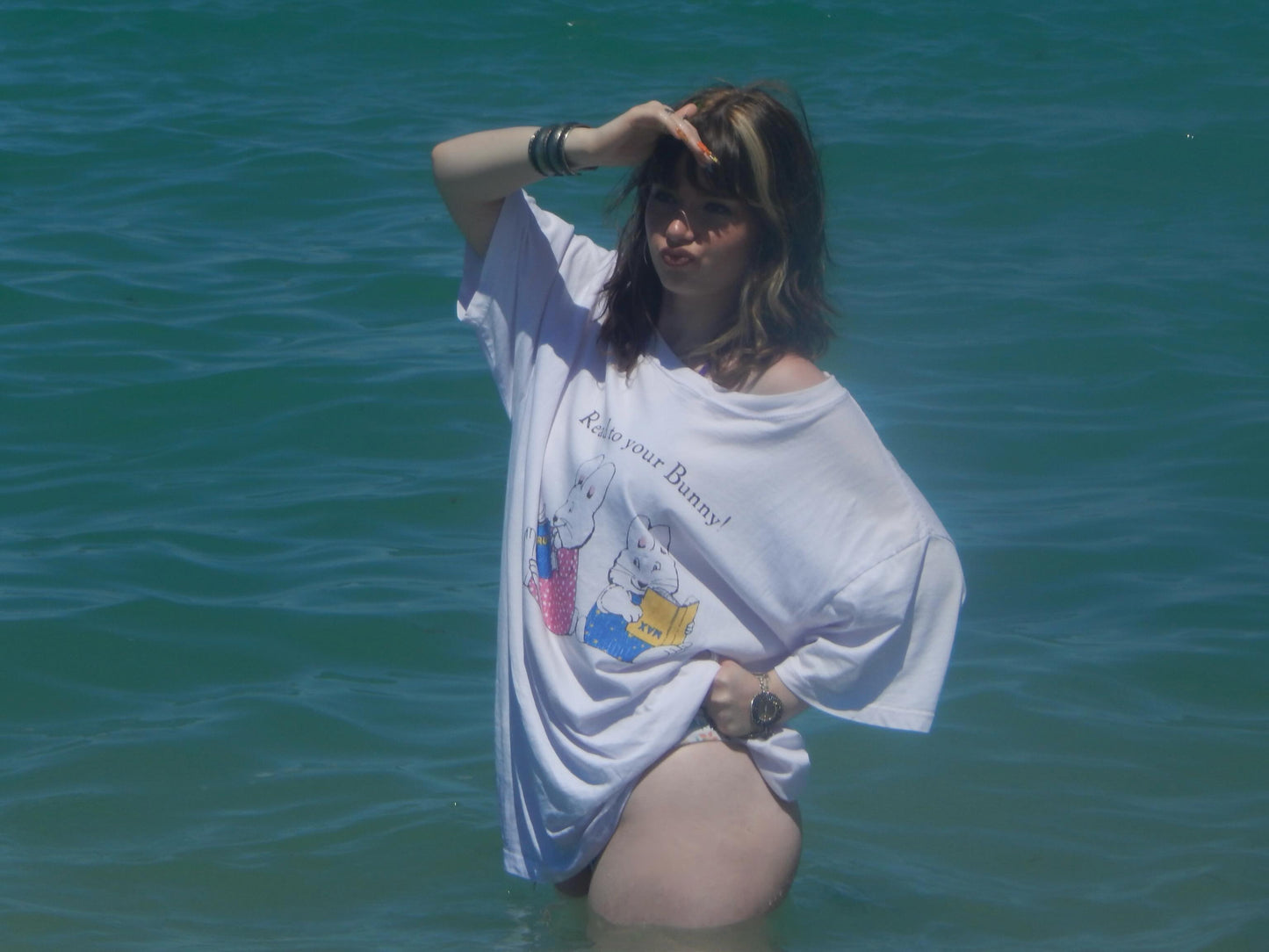 Rare Max And Ruby Reading Washed White Tee