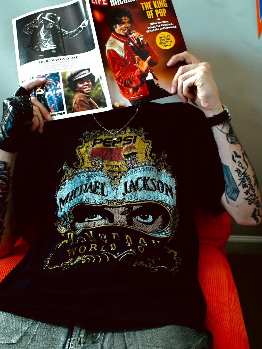 Michael Jackson's Dangerous  90's - Vintage Black T-Shirt