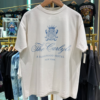 90s The Carlyle New York Rare Washed White T-Shirt