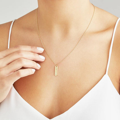 Rose Gold Personalised Bar Necklace