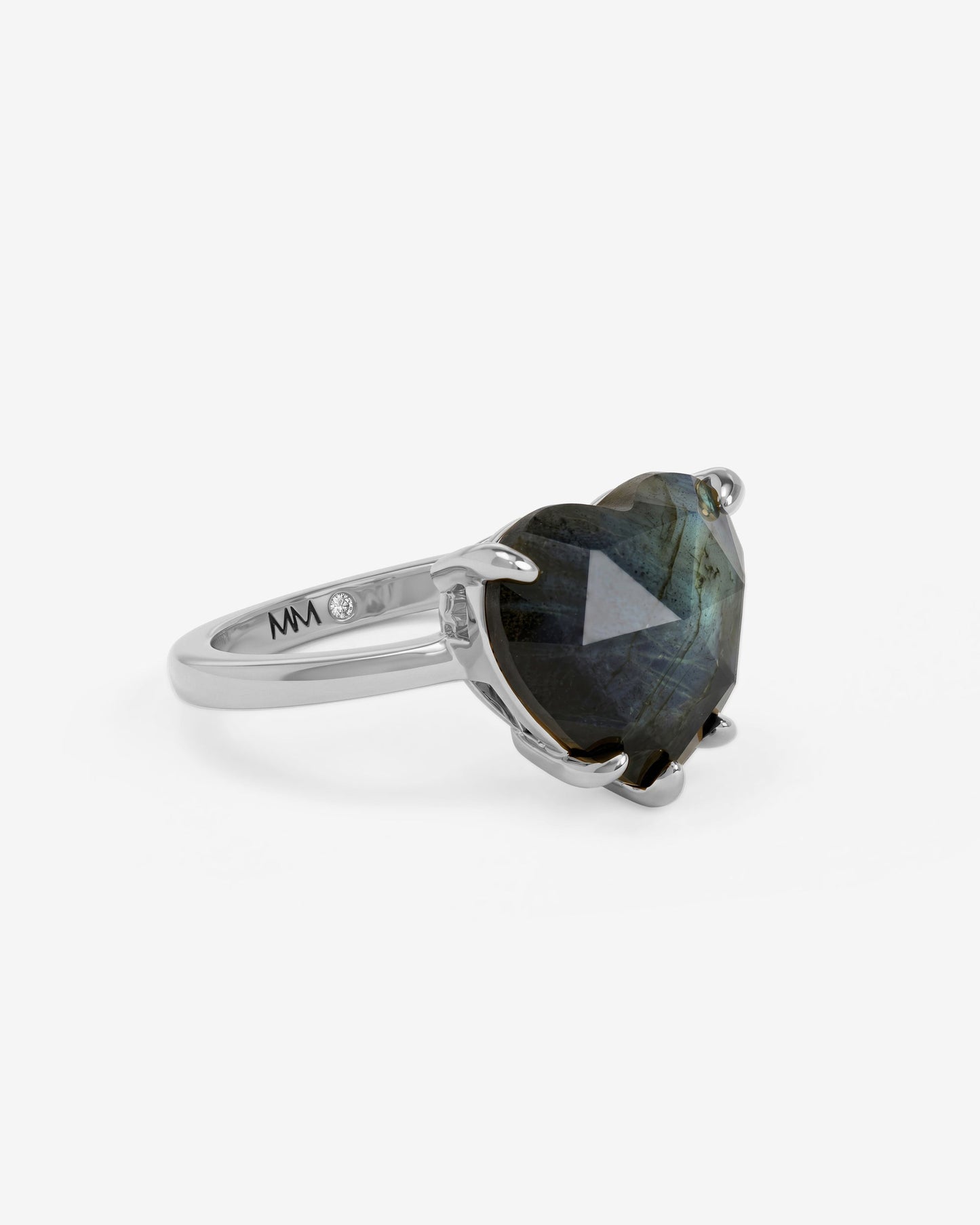The Allison Heart Ring - Silver|Labradorite