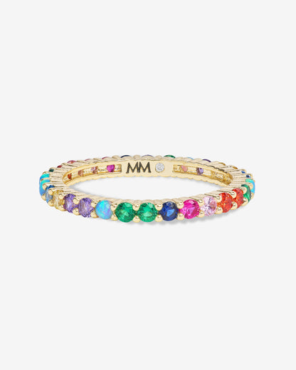 Heiress Ring 2mm - Gold|Multi Stone
