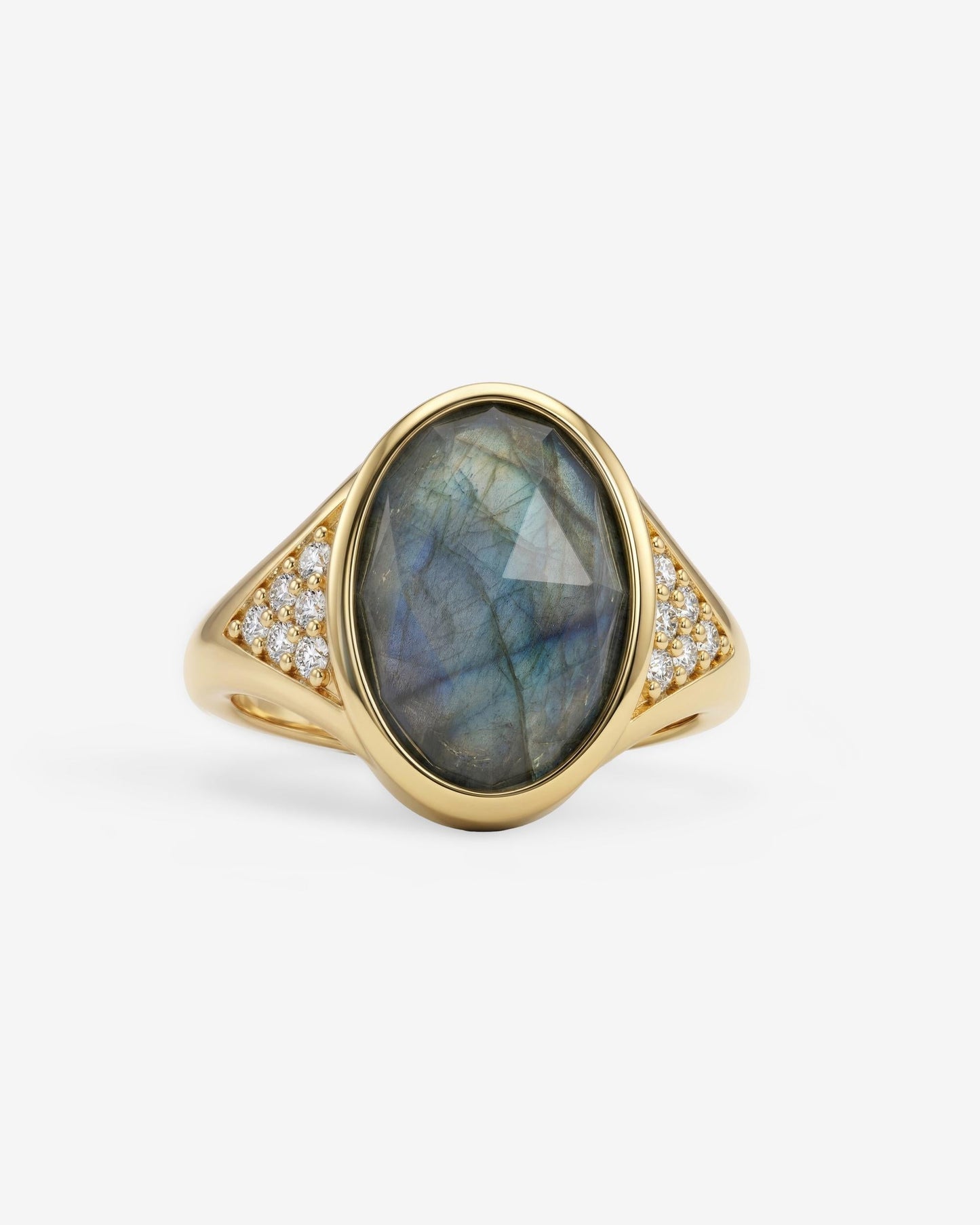 The David Ring - Gold|Labradorite