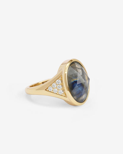 The David Ring - Gold|Labradorite