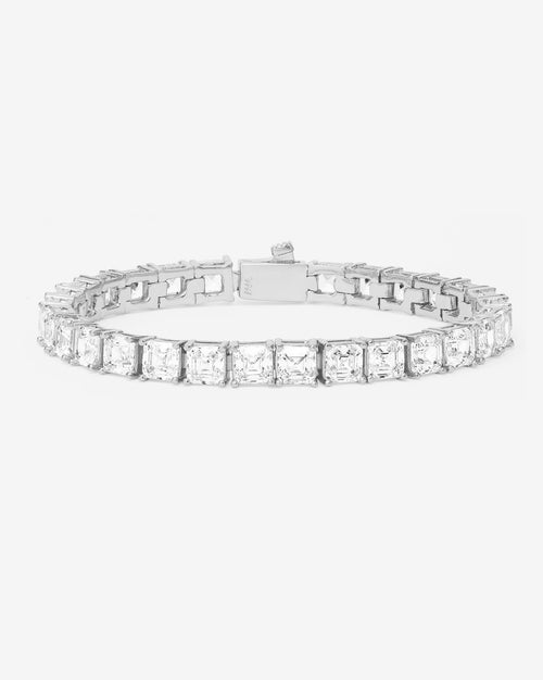 The Queen's Tennis Bracelet 5mm - Silver|White Diamondettes