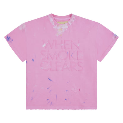 Paint Thrashed Tee | Pink