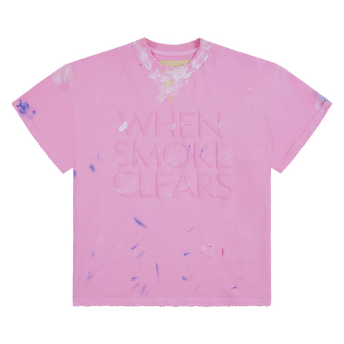 Paint Thrashed Tee | Pink