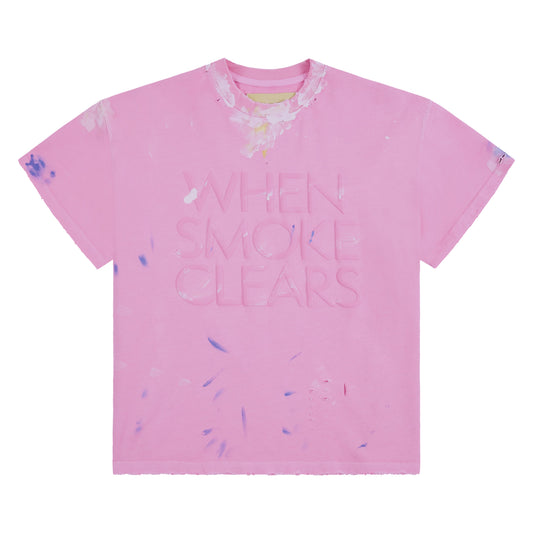 Paint Thrashed Tee | Pink