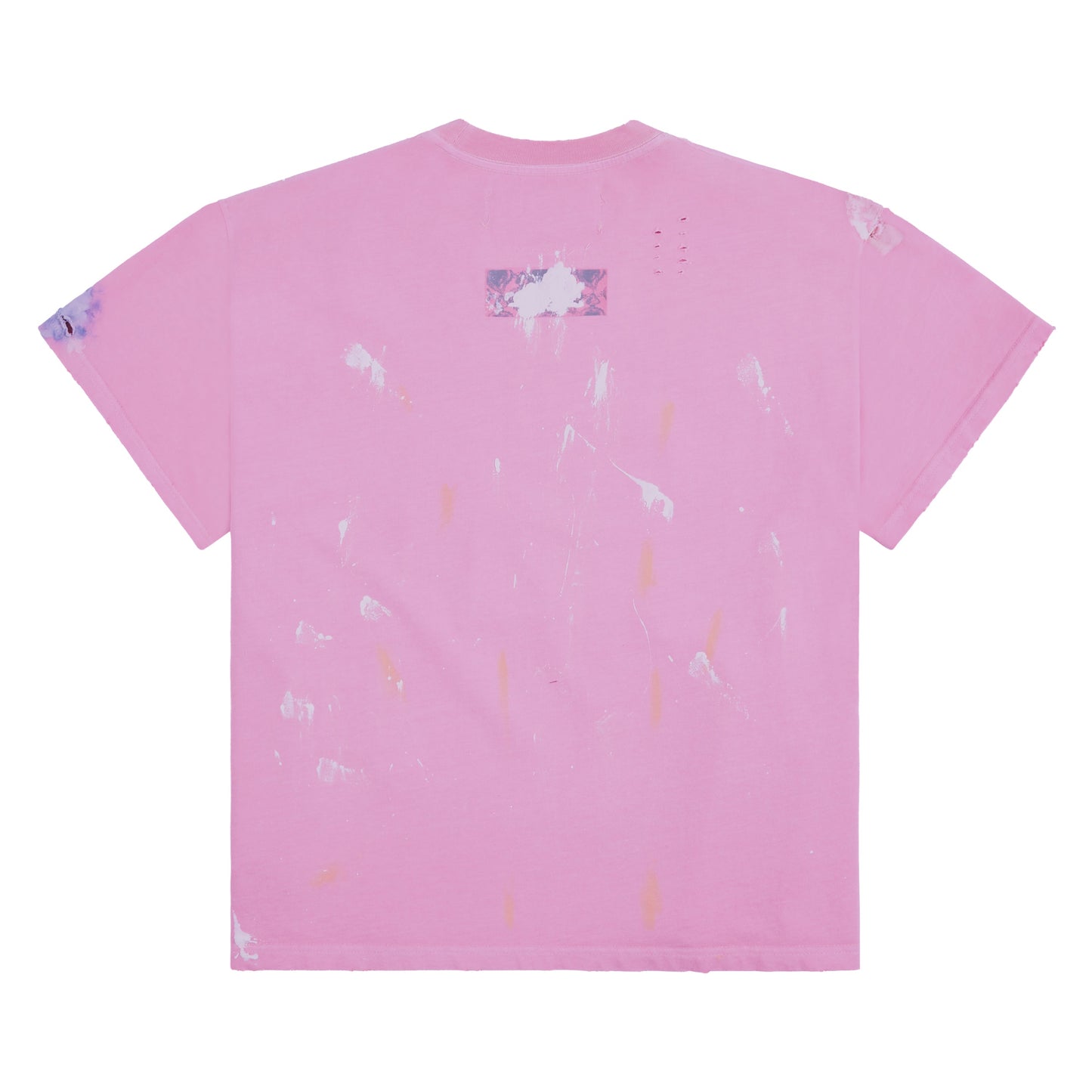 Paint Thrashed Tee | Pink