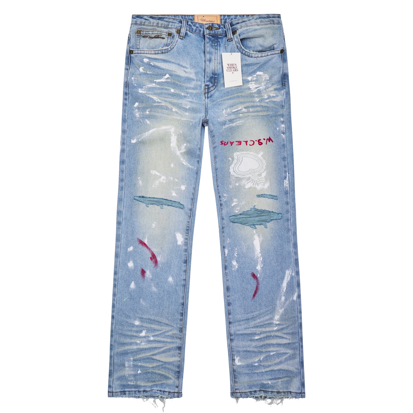 Painted Denim | Light Blue/White