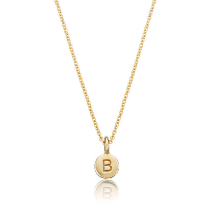 Gold Extra Small Personalised Disc Necklace