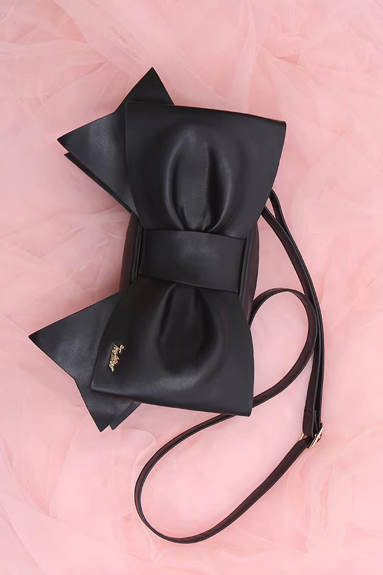 Black Bow Pearl-Decorated Gothic Lolita Handbag