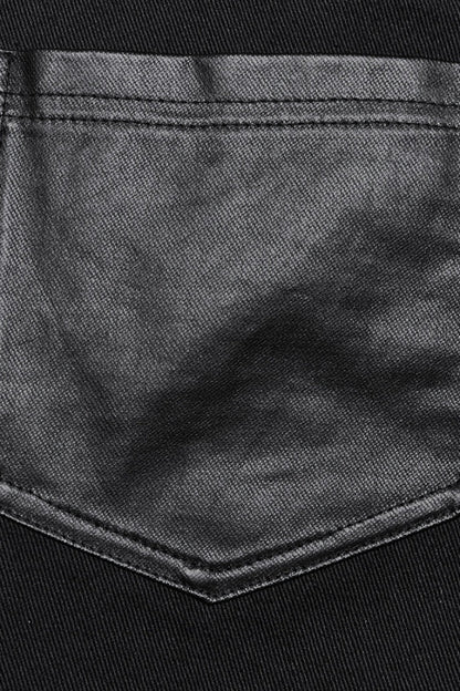Black Mesh Rivet Women's Punk Flared Pants