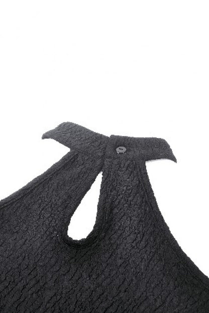 Black Off Shoulder Long Sleeves Cut-Out Spliced Mesh Women's Punk Top