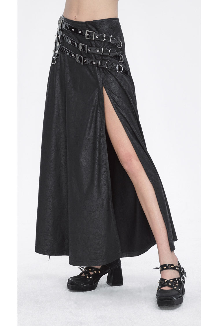 Black High Waisted Slim Women's Gothic Skirt