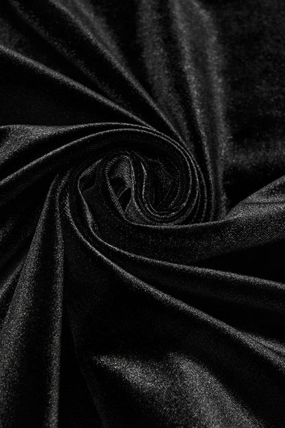 Black Lapel Collar Long Puff Sleeves Men's Gothic Blouse