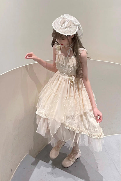 Apricot Rose Luna and Dawn Sweet Lolita Jsk Dress
