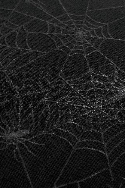 Black Long Sleeves Lace-Up Spiderweb Women's Gothic Elegant Witch Long Dress