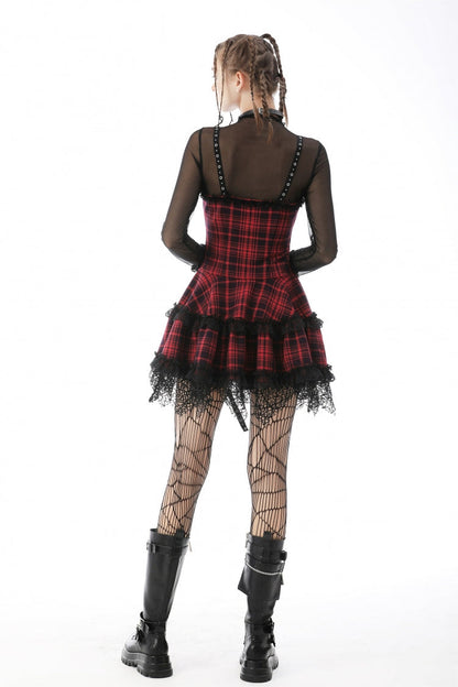 Black Long Sleeves Irregular Sheer Mesh Women's Daily Gothic Top