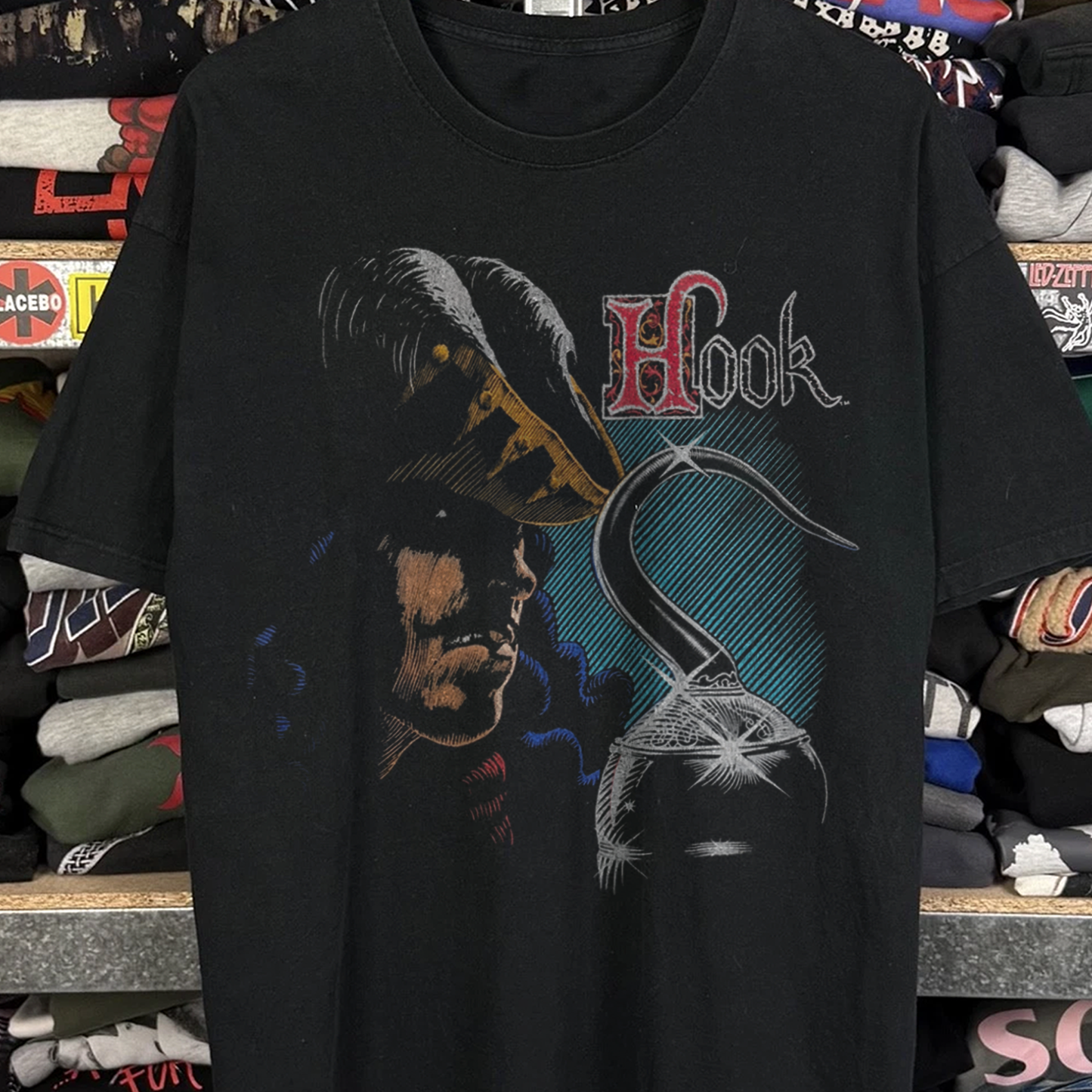90s Hook Washed Black Tee