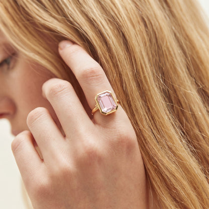 Personalized Cocktail Locket Ring