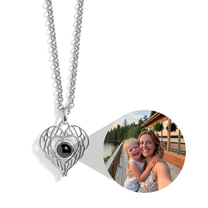 Personalized Guardian Angel Photo Necklace