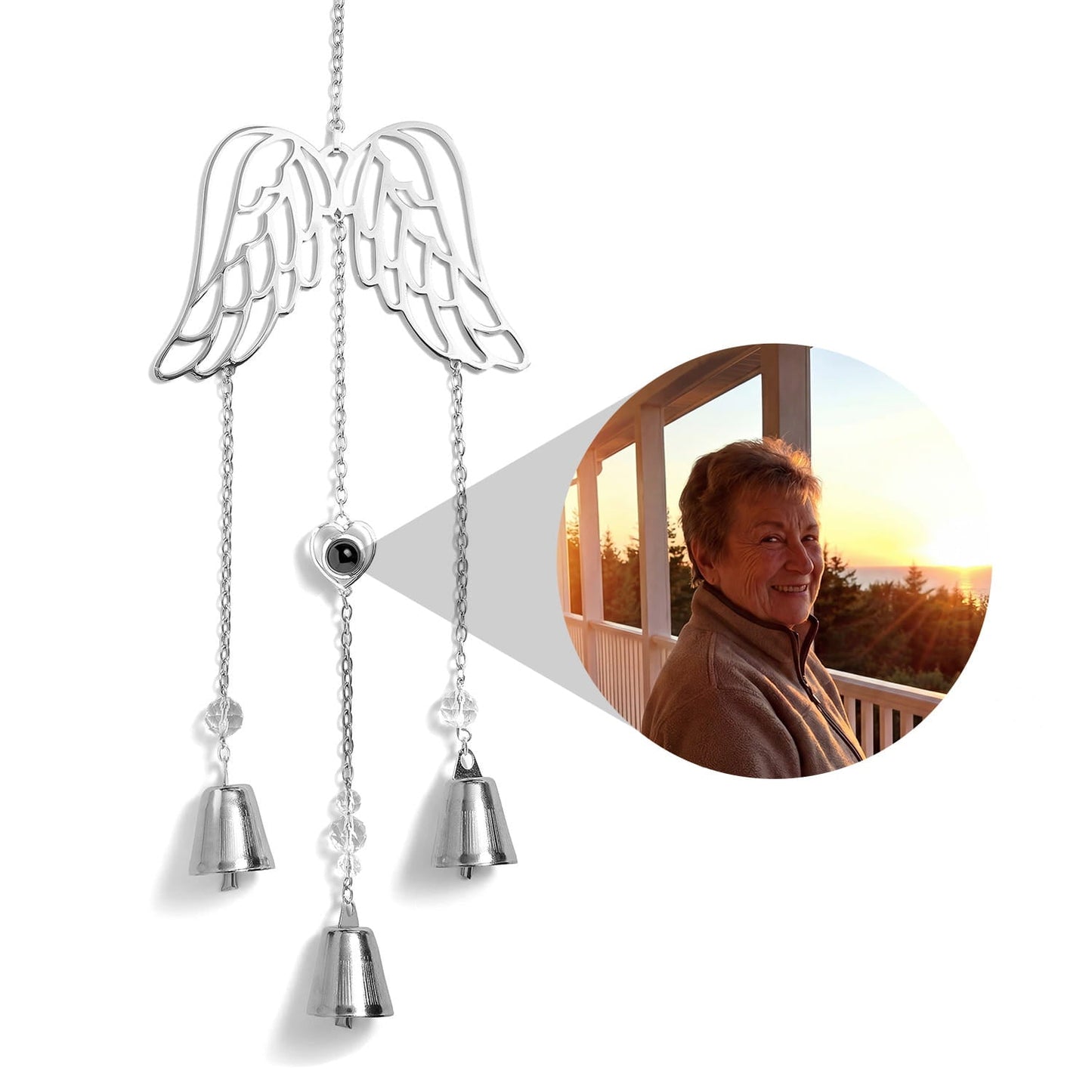 Personalized Angel Wing Wind Chime