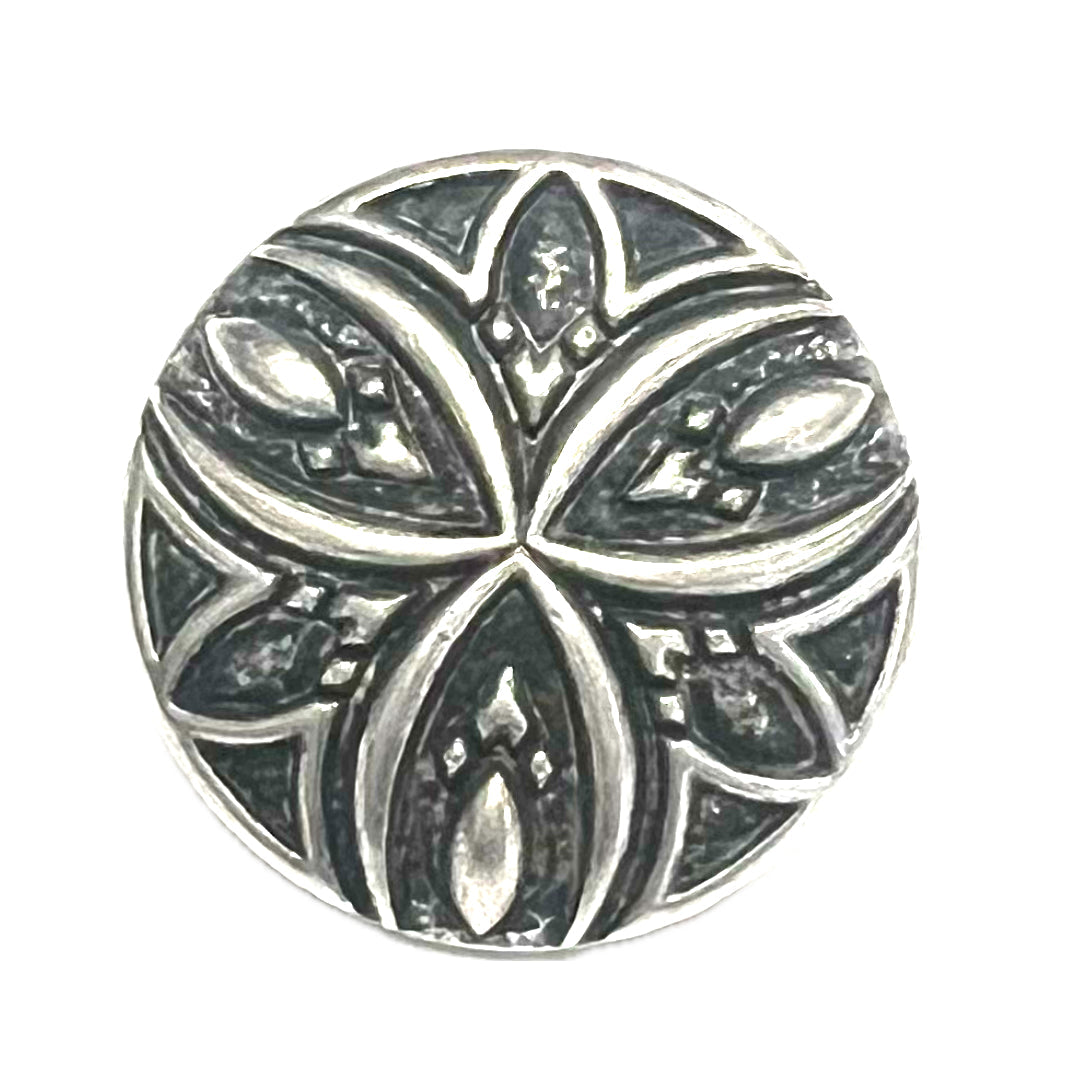 Antique Silver Carved-20mm