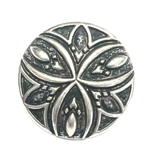 Antique Silver Carved-20mm