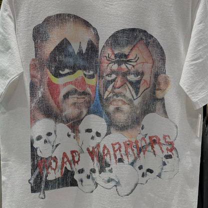 80's Road Warriors Wrestling Rare Washed White T-Shirt