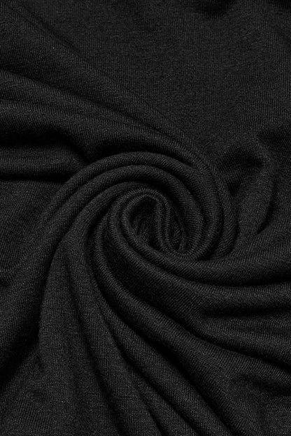 Black Long Sleeves Cowl Neck Stitching Lace Women's Gothic Blouse