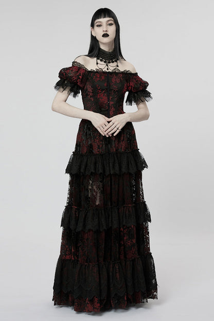 Black Pearl Hollow Lace Women's Gothic Gorgeous Choker