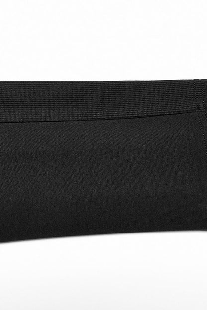 Black Long Sleeves Buckle Belt Hooded Women's Punk Dress