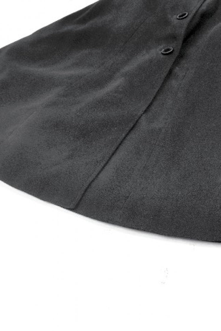 Black Floral Embroidered Peter Pan Collar Long Sleeves Bowknot Women's Gothic Coat