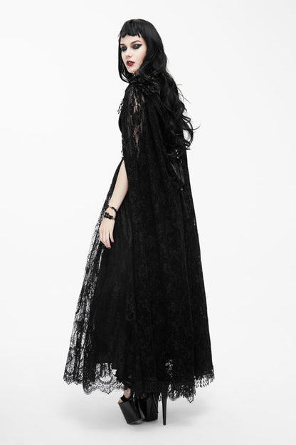 Black Feather And Flowers Off Collar Sexy Long Velvet Womens Gothic Dress With Lace Shawl