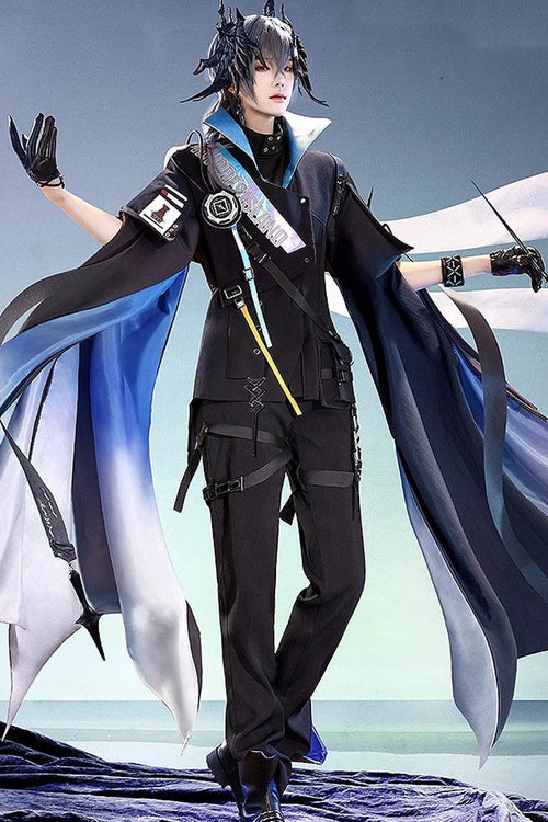 Black Future Technology Short Sleeves Ouji Handsome Lolita Set
