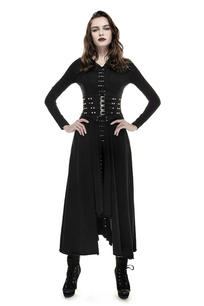 Black Metal Nails Metal Hasp Decoration Womens Steampunk Girdle