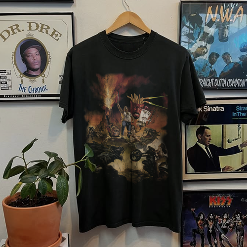 2007 Aqua Teen Hunger Force Movie Promo Washed Black Tee