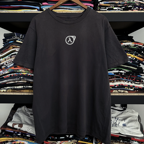 Y2k Half Life 2 Promo Washed Black Tee