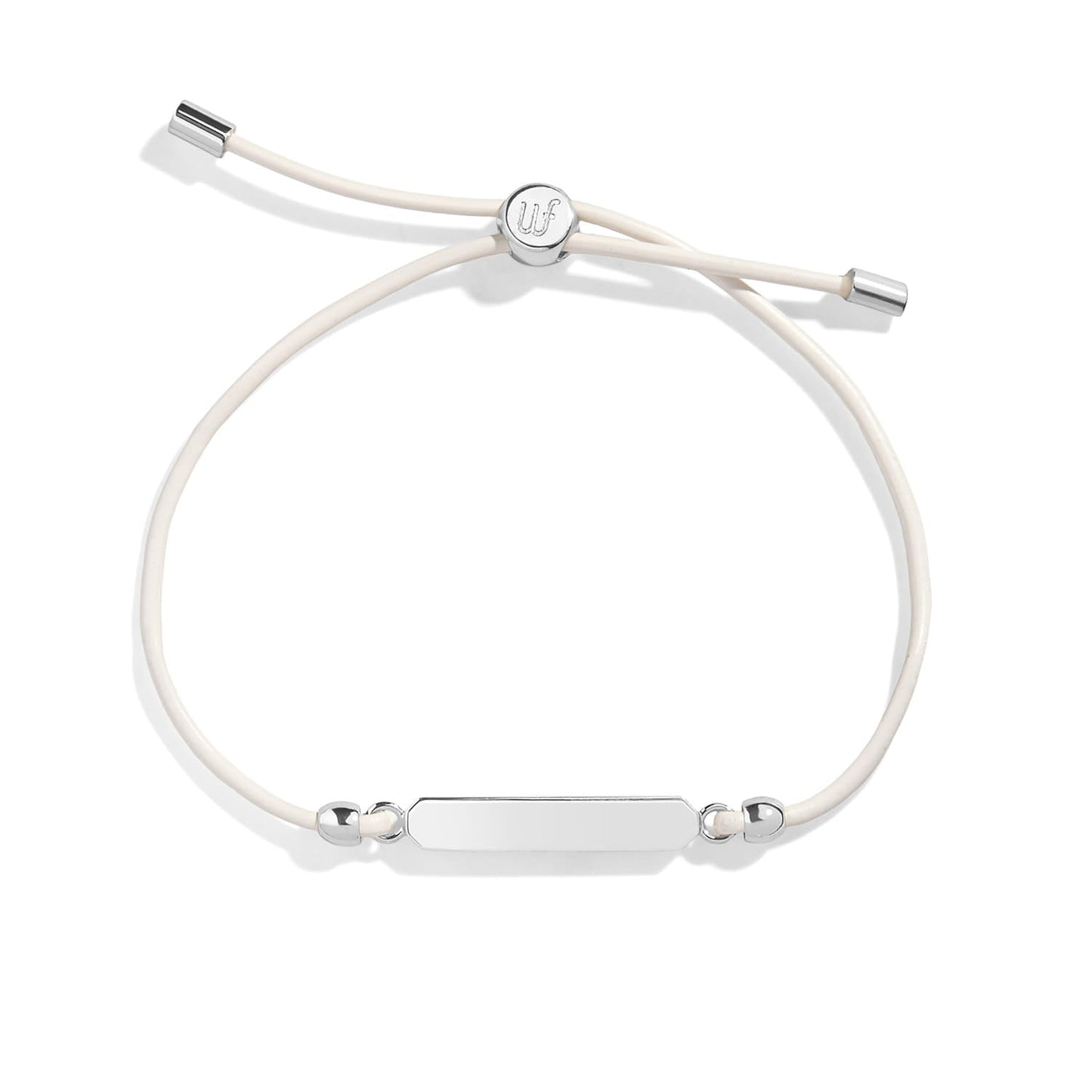 Engravable Bar Leather Bracelet