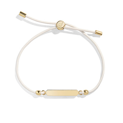 Engravable Bar Leather Bracelet