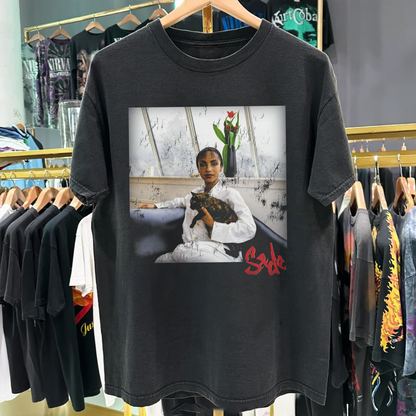 Retro Sade Heavyweight Black Tshirt