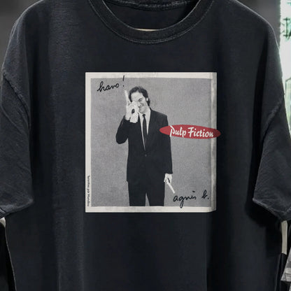 1994 Cannes Film Festival Pulp Fiction Washed Black T-Shirt