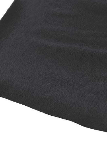 Black Off Shoulder Halterneck Sleeveless Mesh Eyelet Strap Women's Punk Top