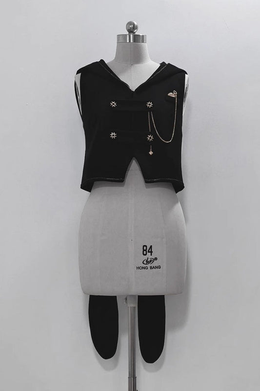 Black Anxious Rabbit Ouji Fashion Gothic Lolita Vest